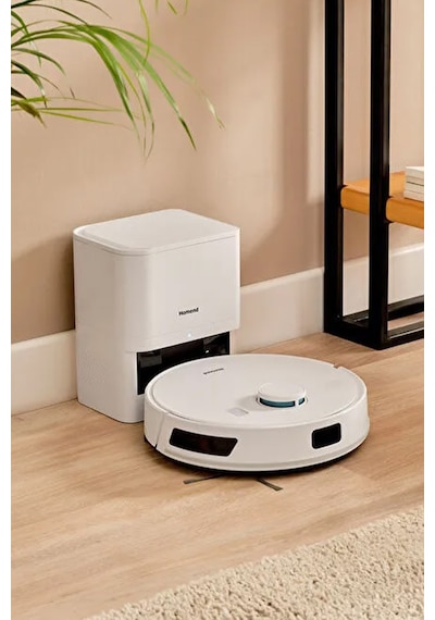 Homend Alex Laser Power 1289H Otomatik Boşaltım Sistemli Yeni Nesil Moplu 10 kPa Robot Süpürge