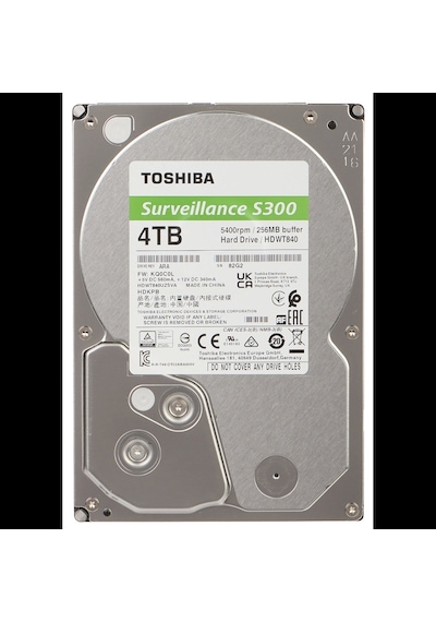 Toshıba S300, Hdwt840uzsva, 3.5", 4tb, 256mb 5400 Rpm, 7/24 Güvenlik Hdd