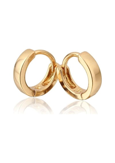 Altın Renk Mini Halka Küpe 1 Çift Paslanmaz Çelik