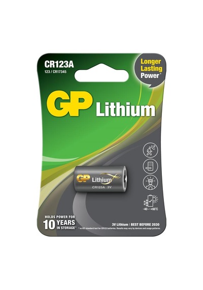 Gp Cr123a 3v Lityum Tekli Paket Pil Gpcr123a-u1 Fotoğraf Makinesi Pili