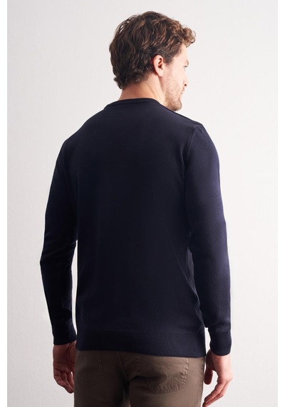 İmza Koyu Lacivert Bisiklet Yaka Uzun Kol Cepsiz Comfort Fit Pamuklu Triko Kazak 1012255220 Lacivert İmza Koyu Lacivert Bisiklet Yaka Uzun Kol Cepsiz Comfort Fit Pamuklu Triko Kazak 1012255220 Lacivert