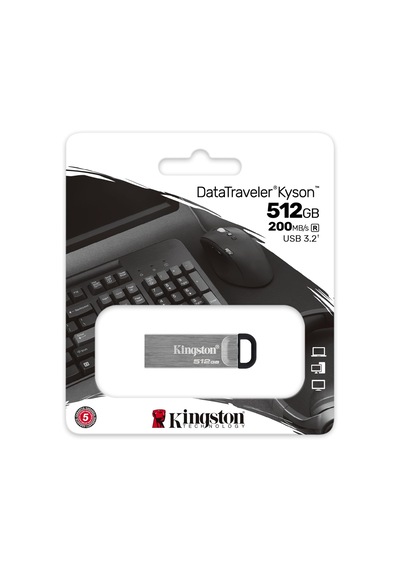 Kingston Datatraveler Kyson Usb 3.2 Gen 1 Usb Bellek 512 Gb - Şık