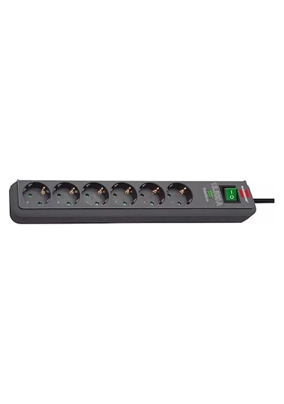 Brennenstuhl Eco Line Serisi 6 Soketli 13.500A Akım Koruyucu Priz 1.5 M