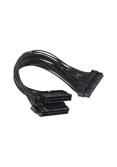 Alfais 5145 24 Pin Atx Dual Psu Çoklayıcı Adaptör Anakart Mining Kablosu