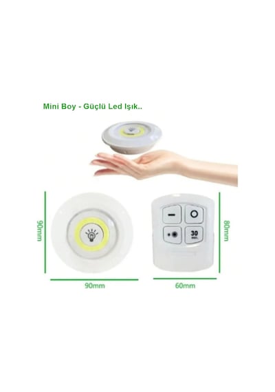 3lü Kumandalı Kabin Led Set Gece Lambası Mutfak Tezgah Altı Dolap İçi Kabin Altı Banyo Aydınlatması
