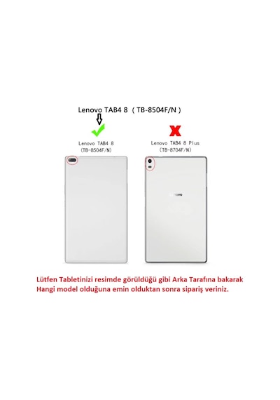 Duxweel Lenovo Tab 4 8 (Tb-8504) Standli Ultra Ince Deri Kilif 227091165 - Renk / Kirmizi