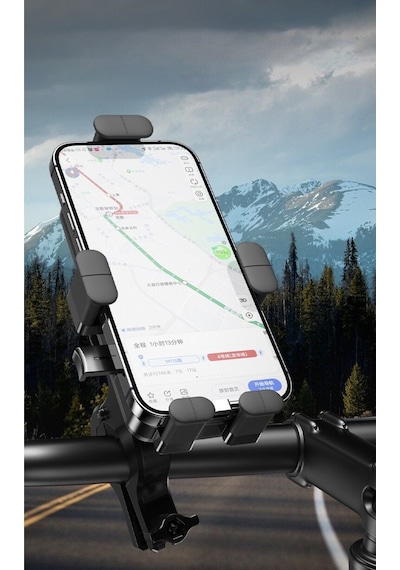 360 Koruma Bisiklet Motorsiklet Scooter Atv Motosiklet Gidon Bağlantılı Telefon Tutucu Tutacağı