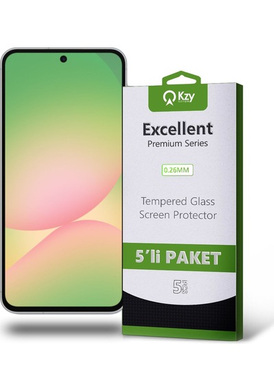 Galaxy A56 İle Uyumlu Temperli Ekran Koruyucu Kırılmaz Cam Ekonomik 5'li Paket