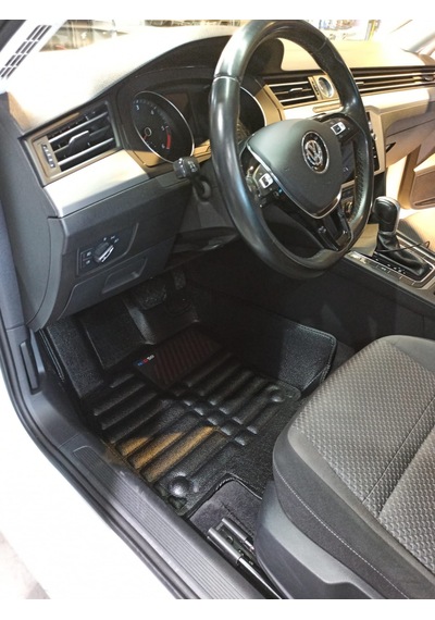 Neo5D Vw Passat B8/B8.5 2015-Günümüz Siyah Havuzlu Deri Paspas