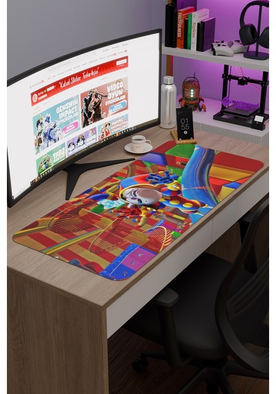 Tadc Amazing Digital Circus Dikişli Kauçuk Oyuncu Mousepad V5 - 90x40 Xxl Gaming Mouse Pad