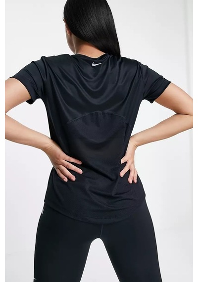 Nike Miler Dri Fit Tee Sırt Hava Panelli Koşu Spor Antrenman Tişörtü Siyah