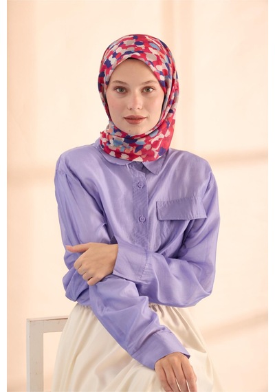 Silk Home Soft Eşarp 73094-21 Fuşya, Morcivert, Bebe Mavi, Yavruağzı