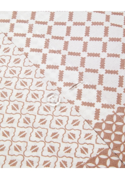 English Home Chain Patch Kolay Ütülenir Tek Kişilik Nevresim Takımı 160x220 Cm Turuncu