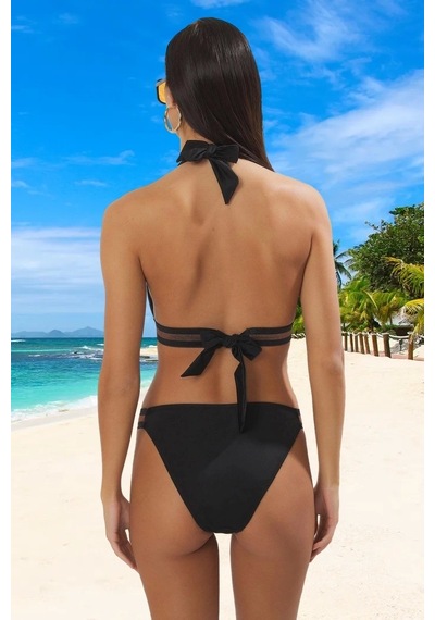Ersefa Tasarım Bikini Takımı Klora Dayanıklı Yaz Koleksiyonu Uv Korumalı Siyah