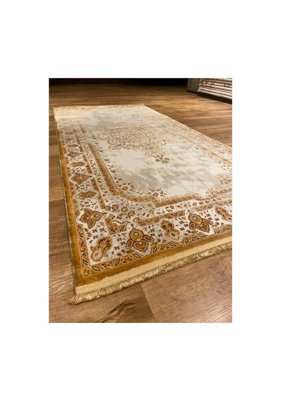 Magnifique Mq31e Krem-gold Halı Kahverengi