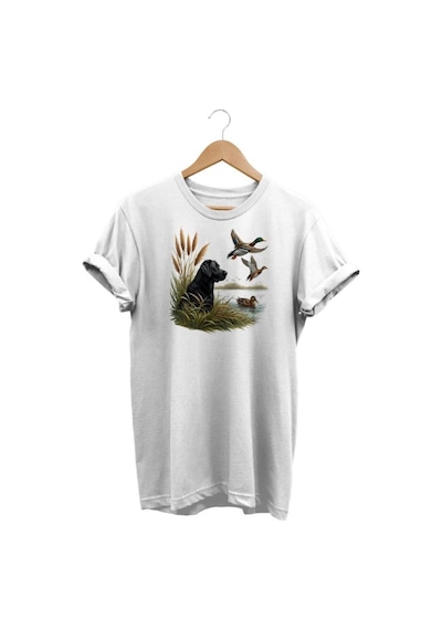 Widi Ördek Baskılı Beyaz T-shirt Beyaz