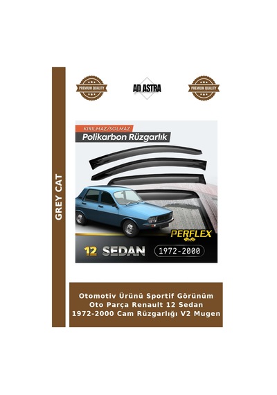 Otomotiv Ürünü Sportif Görünüm Oto Parça Renault 12 Sedan 1972-2000 Cam Rüzgarlığı V2 Mugen