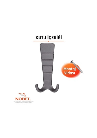 Mina Lüks Portmanto Askı, Metal, Vestiyer Askı, 202 Gr, Dolap Askılık, Duvar Askılığı, Titanyum Vidalı 5 Adet