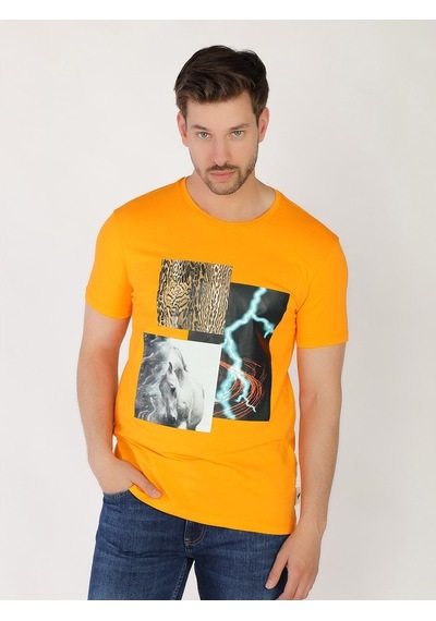 Roberto Cavalli Erkek Tshirt /M.Rob.0421.14020 - Turuncu