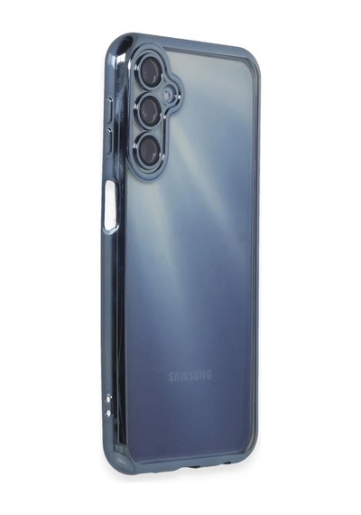 Samsung Galaxy A35 5g Uyumlu Kılıf Lensli Silikon - Açık Mavi