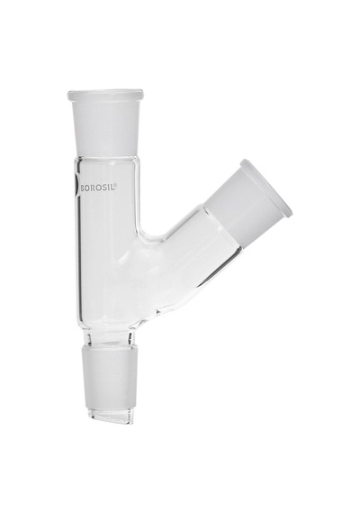 Borosil 29 32 İki Boyunlu 45 Derece Açılı Cam Adaptör