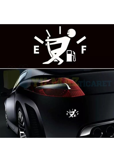 Araba Yakıt Deposu Kapağı Oto Sticker Araç Yapıştırma Etiket 12 X 8 Cm