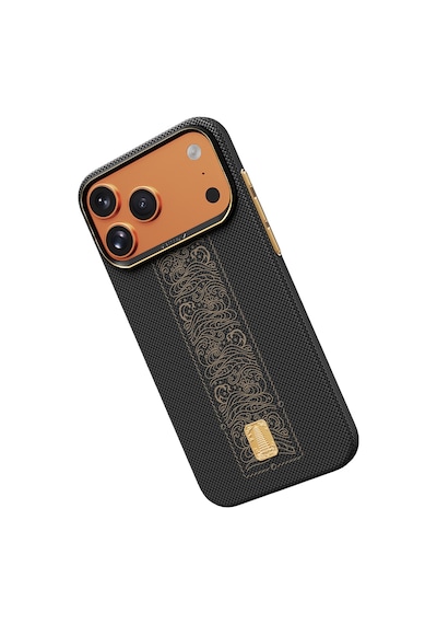 İphone 17 Pro Uyumlu Kılıf M-safe Şarj Özellikli Raptic Aramid Skin Rise Serisi Kapak Siyah