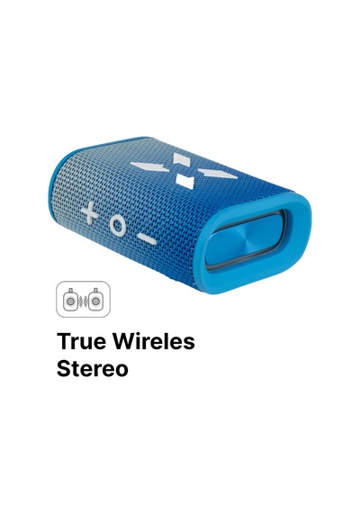 Bluetooth Kablosuz Su Geçirmez Ipx7 Rgb Tws Stereo Hoparlör Mavi-beyaz X6703