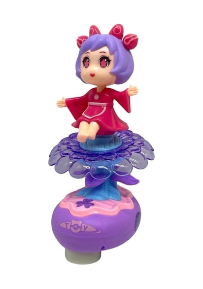 Rotate Girl Pilli Müzikli Işıklı Dans Eden Bebek 22cm