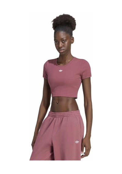 Kt4756-k Adidas Ess Rıb Tee Kadın T-shirt Bordo Kt4756-k