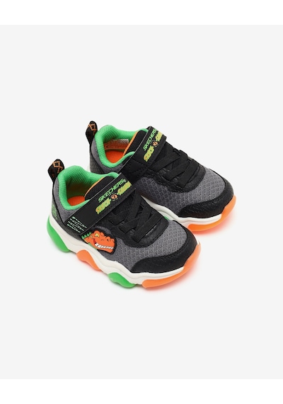 Skechers Mighty Glow 2.0-dino-bolt Küçük Erkek Çocuk Siyah Işıklı Spor Ayakkabı 403501n Bkor Siyah