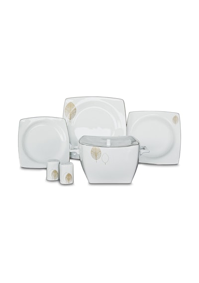 Korkmaz Bone Selection 60 Parça Kare Yemek Takımı A8456