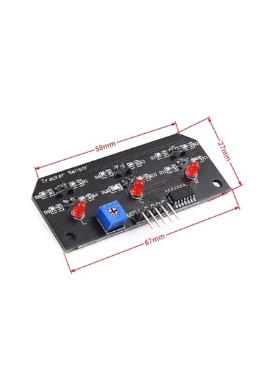Dc 5v 3 Kanal Tcrt5000 Kızılötesi Çizgi İzleyen Sensör Kartı Çizgi Takip Sensör Modülü Mesafe Ayarlı Potlu 3'lü Çizgi İzleme Kartı 5 Pin