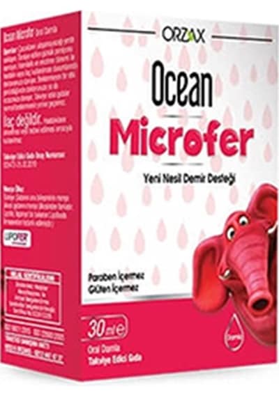 Ocean Microfer Damla 30 Ml Demir Desteği 4-10 Yaş Grubu Çocuklar İçin Günde 1 Ml'dir...