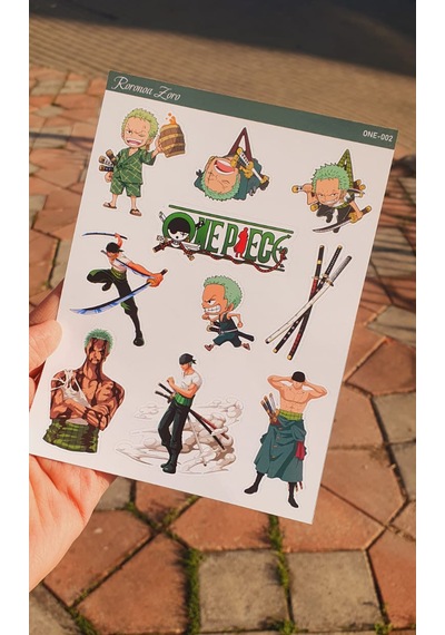 Roronoa Zoro - One Piece 2li Sticker Etiket Seti Anime Çıkartmaları-etiket Kağıdı