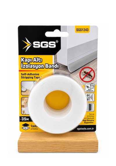 Kapı Altı İzolasyon Bandı Yapışkanlı Şeffaf Kesilebilir Rüzgar, Toz, Ses Ve Haşere Önleyici Isı Yalıtım 35 Mm X 3 M