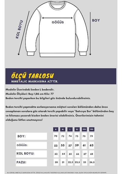 MMetalic Erkek Siyah Bisiklet Yaka Nakış Detaylı Regular Fit Sweatshirt 001