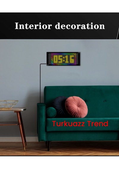 Matrix Led Panel Dijital Ekran Yazı Ve Animasyon Eklenebilen Telefon Kontrollü Yapışkanlı S16128 Led