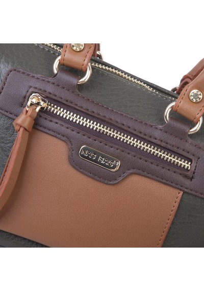 Nas Bag Kadın Mini El Ve Postacı Çantası Haki Taba Kahve Victoria