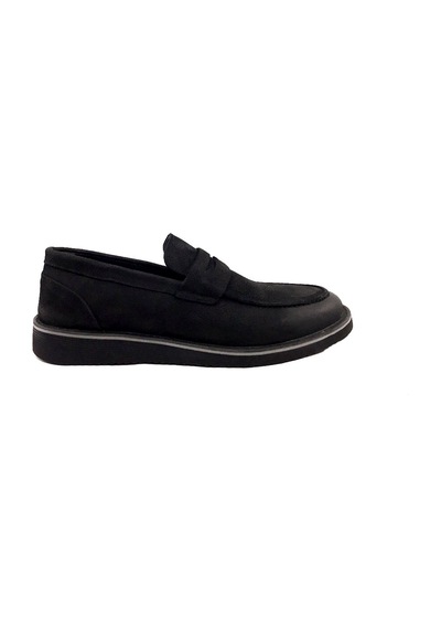 Castle Black 31277-2 Siyah Nubuk Deri Günlük Erkek Casual Ayakkabı Siyah