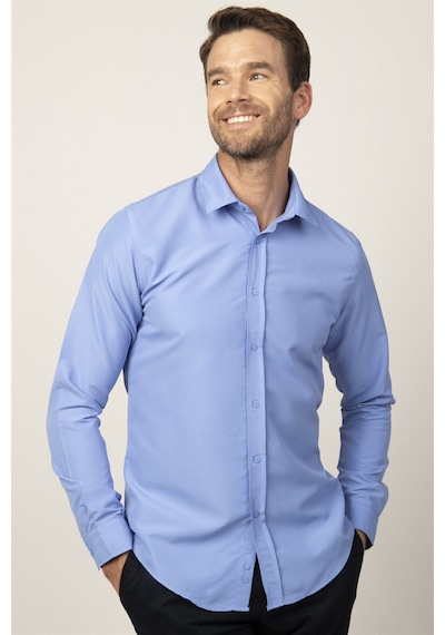 Tudors Slim Fit Uzun Kollu Kolay Ütü Teri Emen Nefes Alan Doku Kravatlık Dört Mevsim Erkek Gömlek Mavi Tudors Slim Fit Uzun Kollu Kolay Ütü Teri Emen Nefes Alan Doku Kravatlık Dört Mevsim Erkek Gömlek Mavi