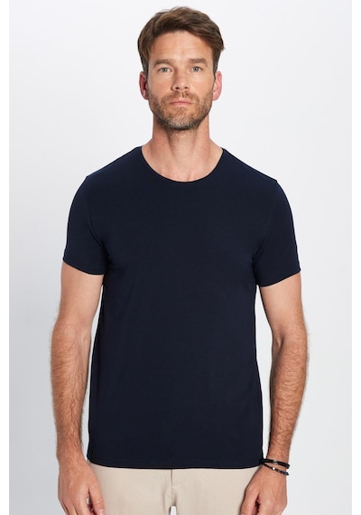 Tudors Erkek Slim Fit Dar Kesim Pamuklu Likralı Esnek Kumaş Basic Lacivert Bisiklet Yaka Tişört-31552 Tudors Erkek Slim Fit Dar Kesim Pamuklu Likralı Esnek Kumaş Basic Lacivert Bisiklet Yaka Tişört-31552