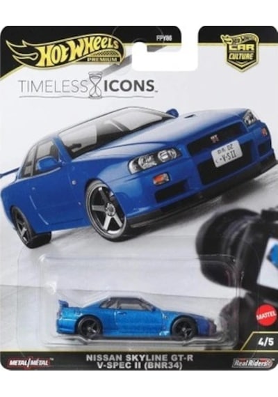 Hot Wheels Premium Car Culture Timeless Icons Nissan Skylıne Gt-r V-spec Iı Bnr34 Jbk92