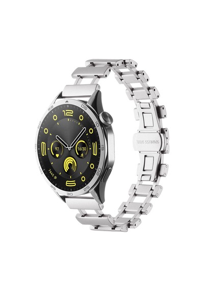 Zore Galaxy Watch 46mm Uyumlu Clo- Krd-96 22mm Metal Kordon-siyah