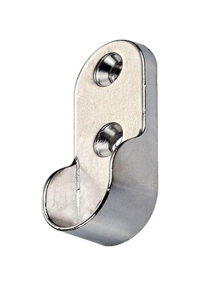 Lexroo Askı Flanşı Oval Dolap Elbise Askı Aparatı Krom 30 Mm 2 Adet Çok Renkli