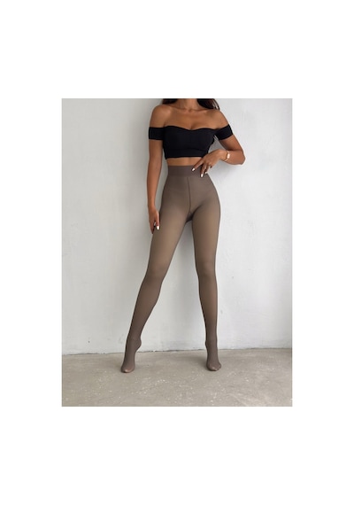 Winmoda34 Kadın Termal Kışlık Külotlu Çorap İçlik Füme