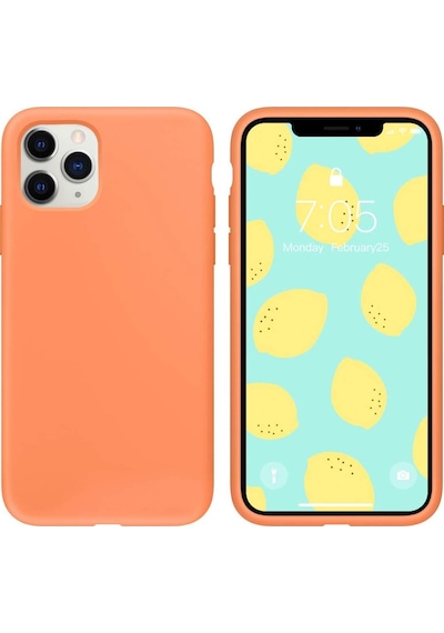 Apple Uyumlu iPhone 11 Pro Kılıf Nano Lansman Silikon Arka Kapak Açık Turuncu