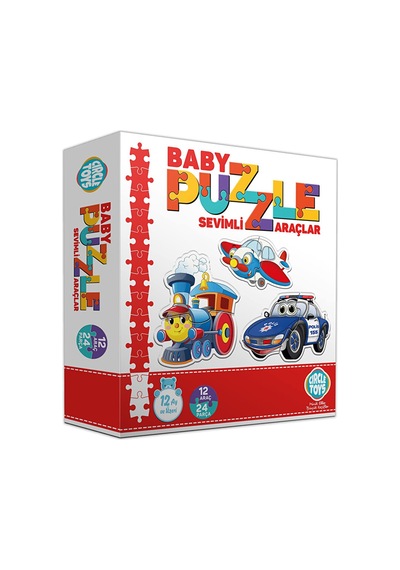 Baby Puzzle Sevimli Araçlar 2 Adet