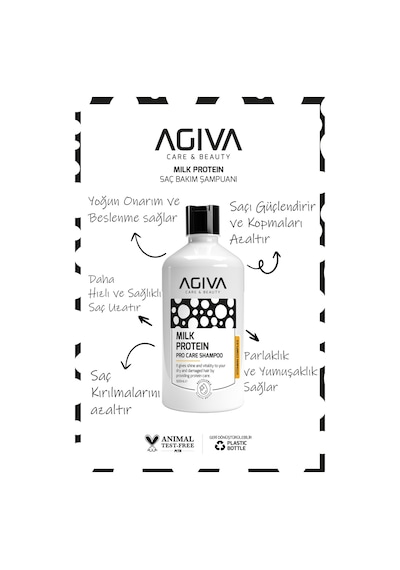 Milk Protein Kuru Ve Yıpranmış Saçlar İçin Amino Complex İçeren Saç Bakım Şampuanı 500ml Tüm Saçlar