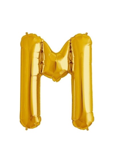 M Harf Folyo Balon Altın Gold 100 CM Doğum Günü. Yaş Günü. Parti